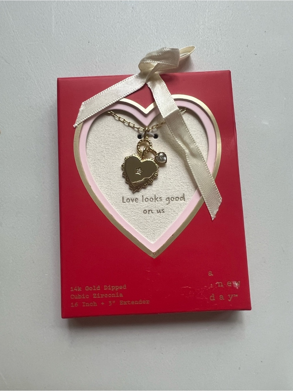 14K Gold Dipped Heart Pendant Necklace